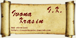 Ivona Krasin vizit kartica